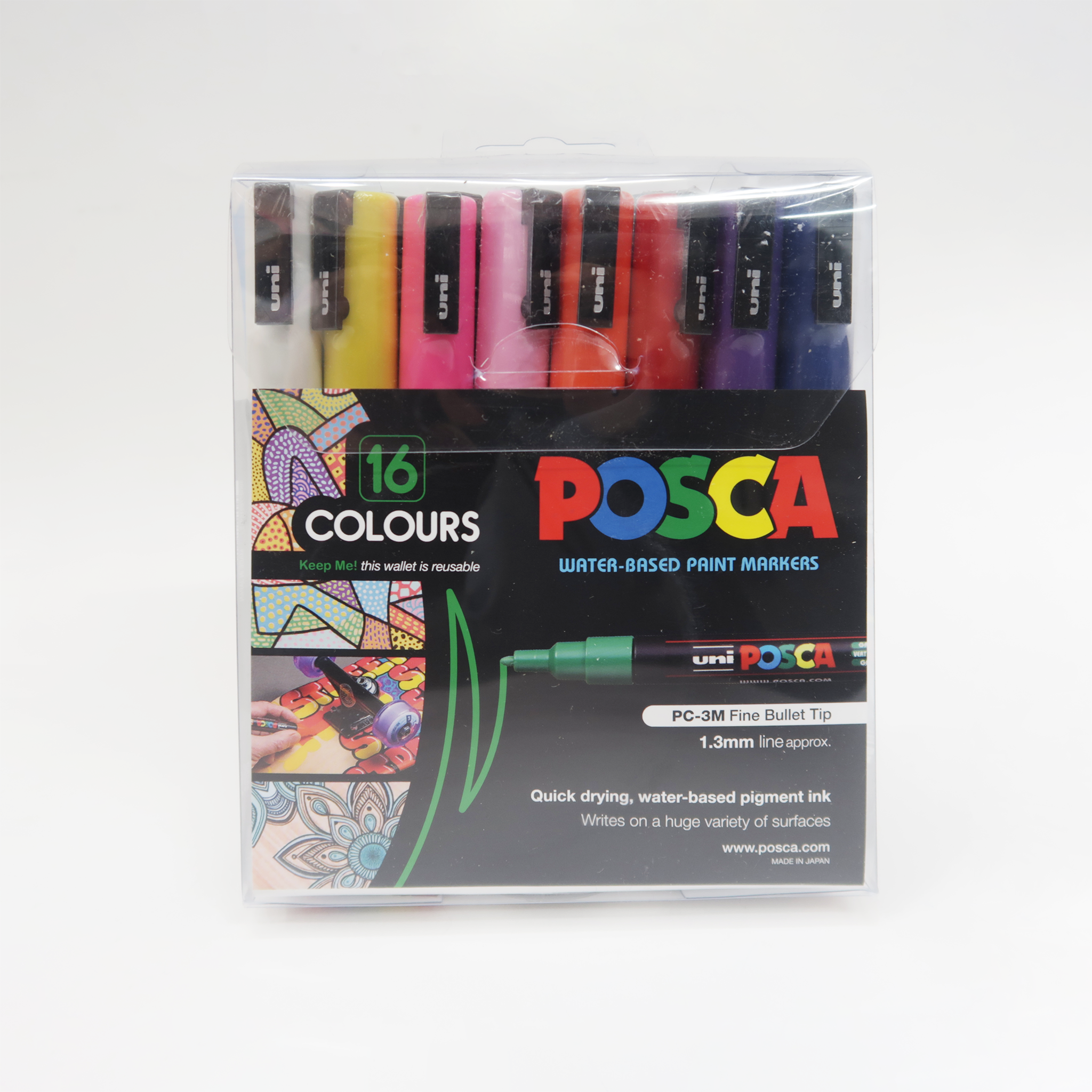 Posca PC-3M Bright Pens Set of 16