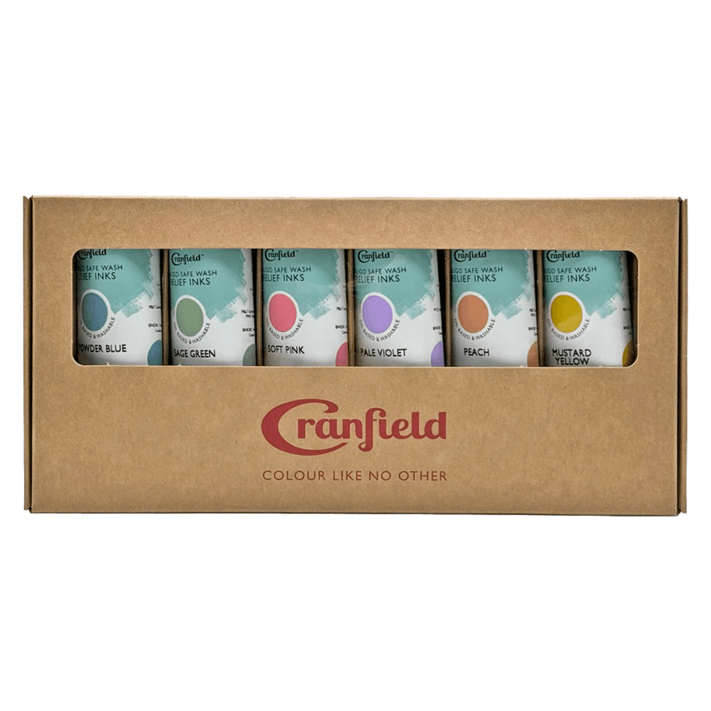 Cranfield Caligo Safe Wash Relief Ink "Soft Shades" Set of 6