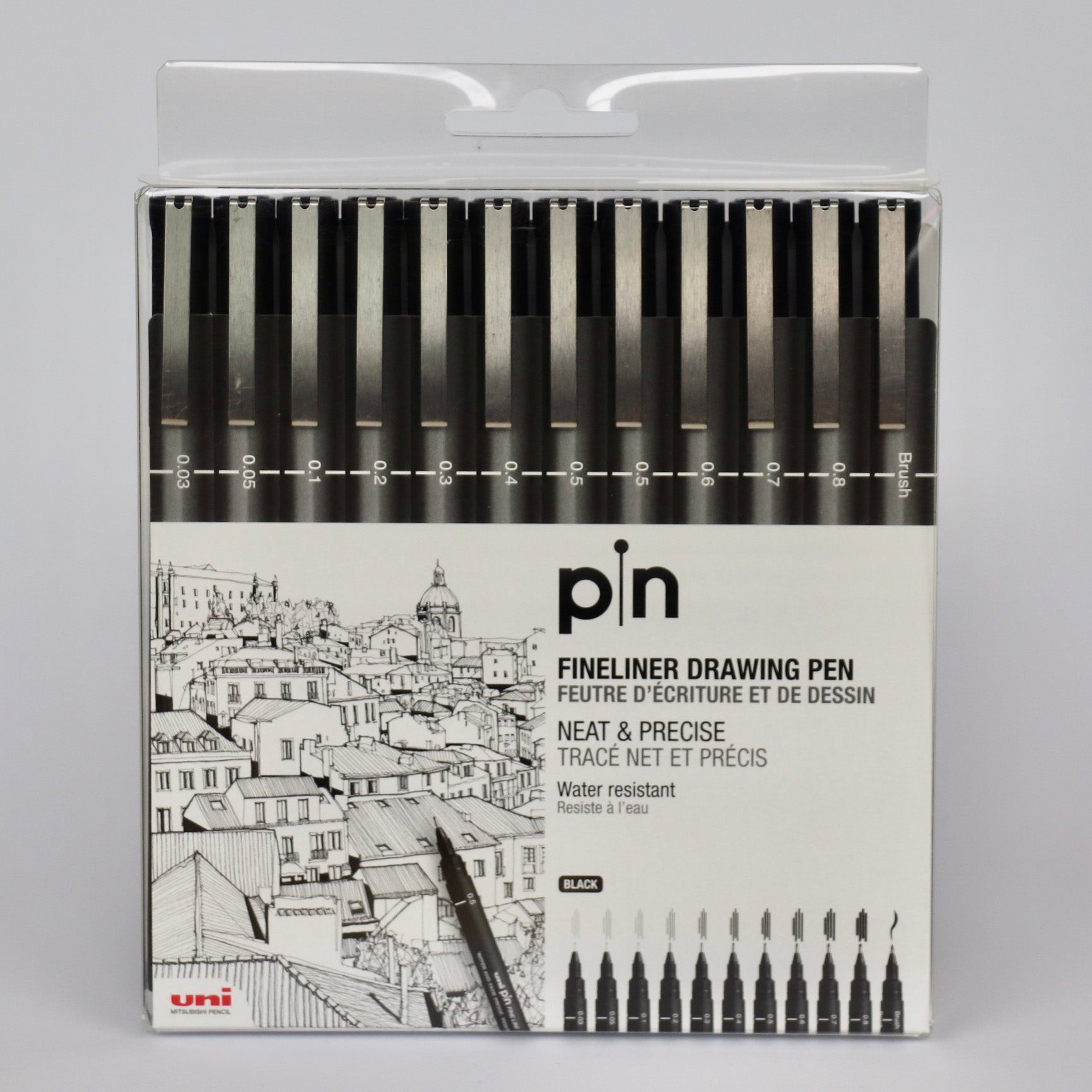 Uni pin pen set of 12