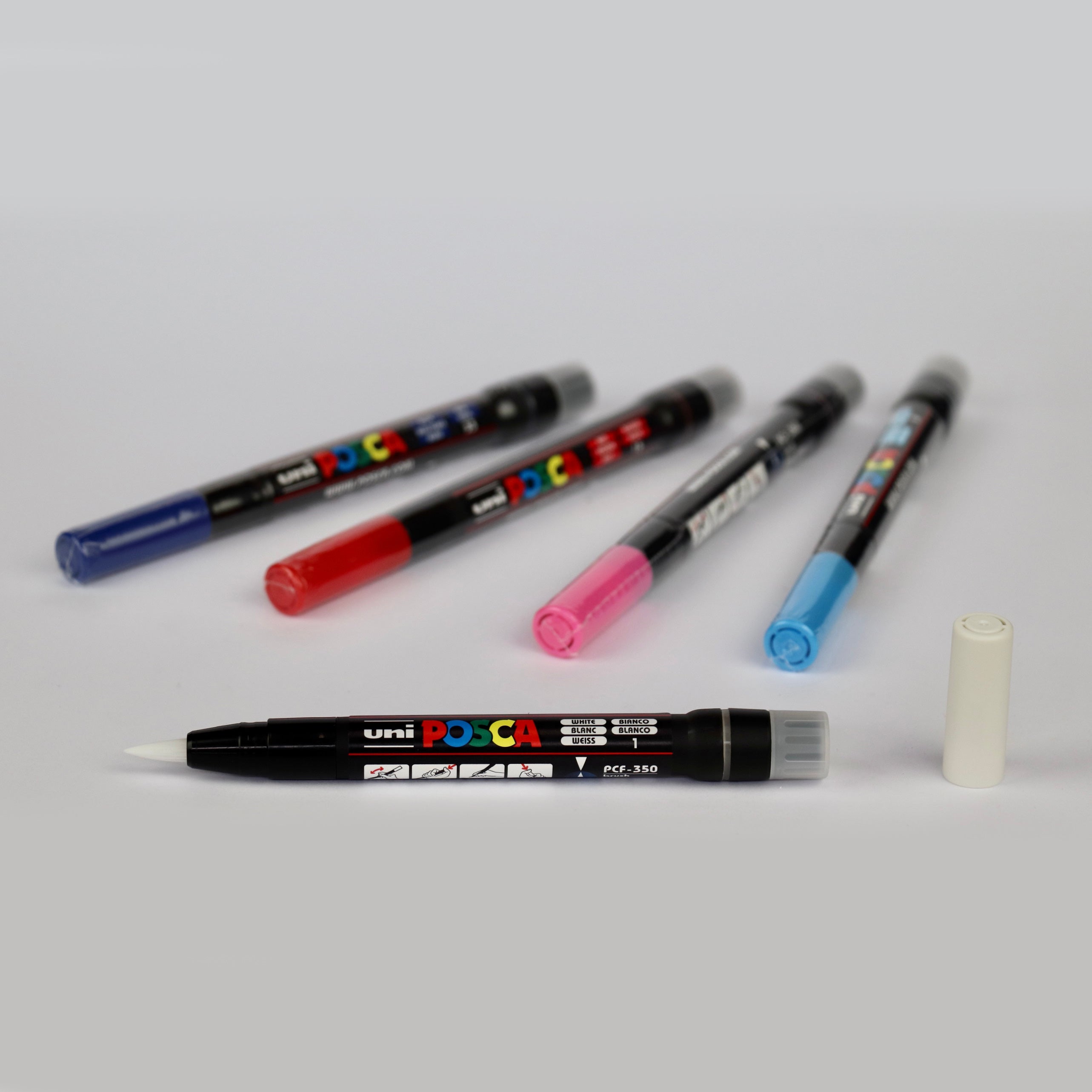 Posca PCF-350 Brush White Paint Marker