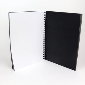 Bockingford A4 Spiral bound Visual Diary - Alternating Black and White Pages