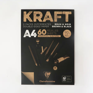 Clairefontaine Kraft Pad Brown & Black (60 Sheets)