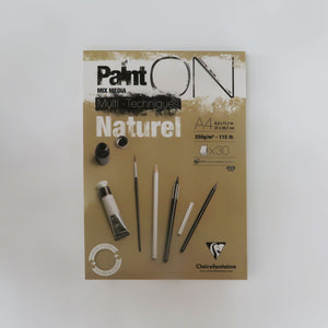 Clairefontaine PaintON Naturel Glued Pad A4 250gsm