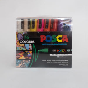 Posca PC-5M Bright Pens Set of 16