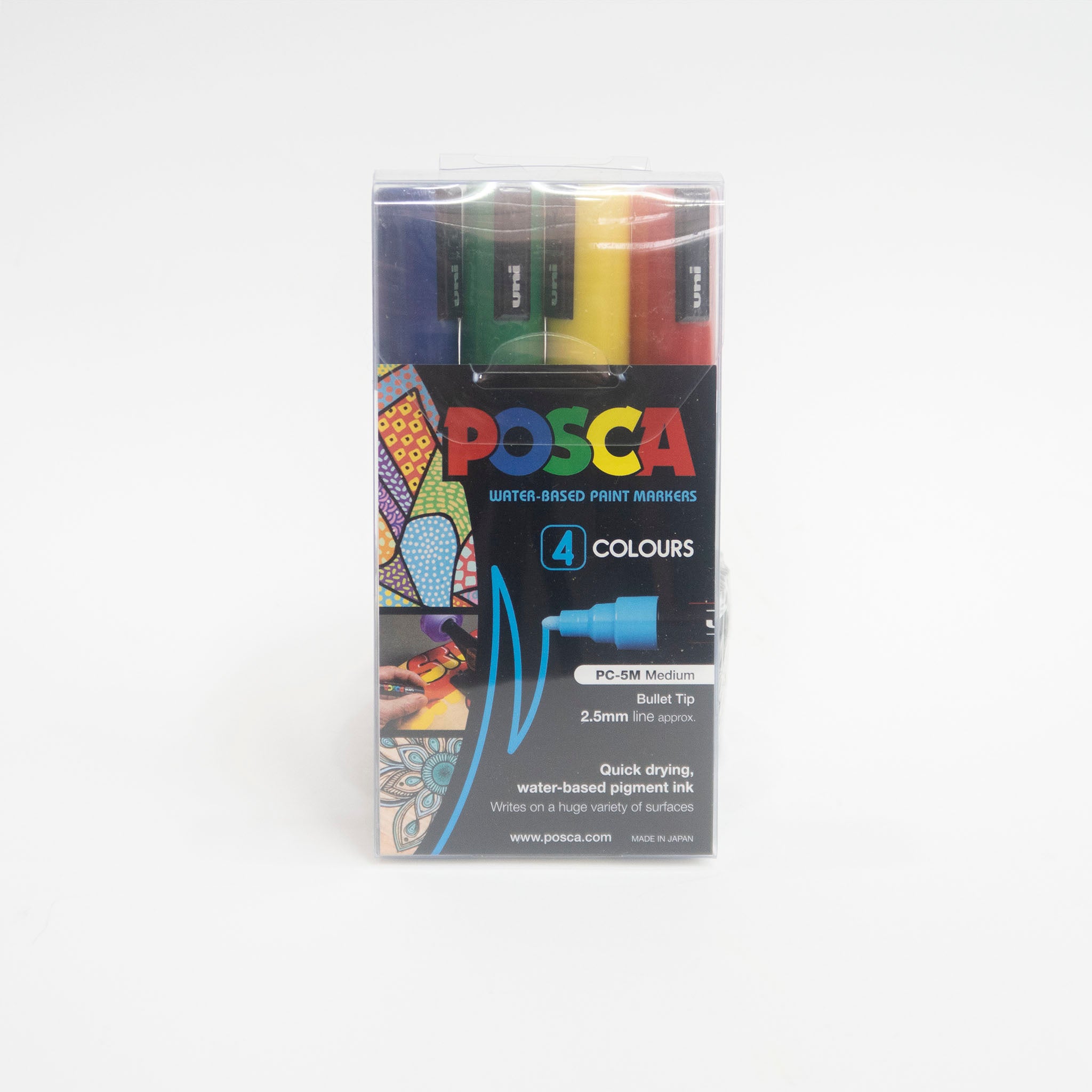 Posca PC-5M Basic Colours Set of 4 – Aotearoa Art Supplies