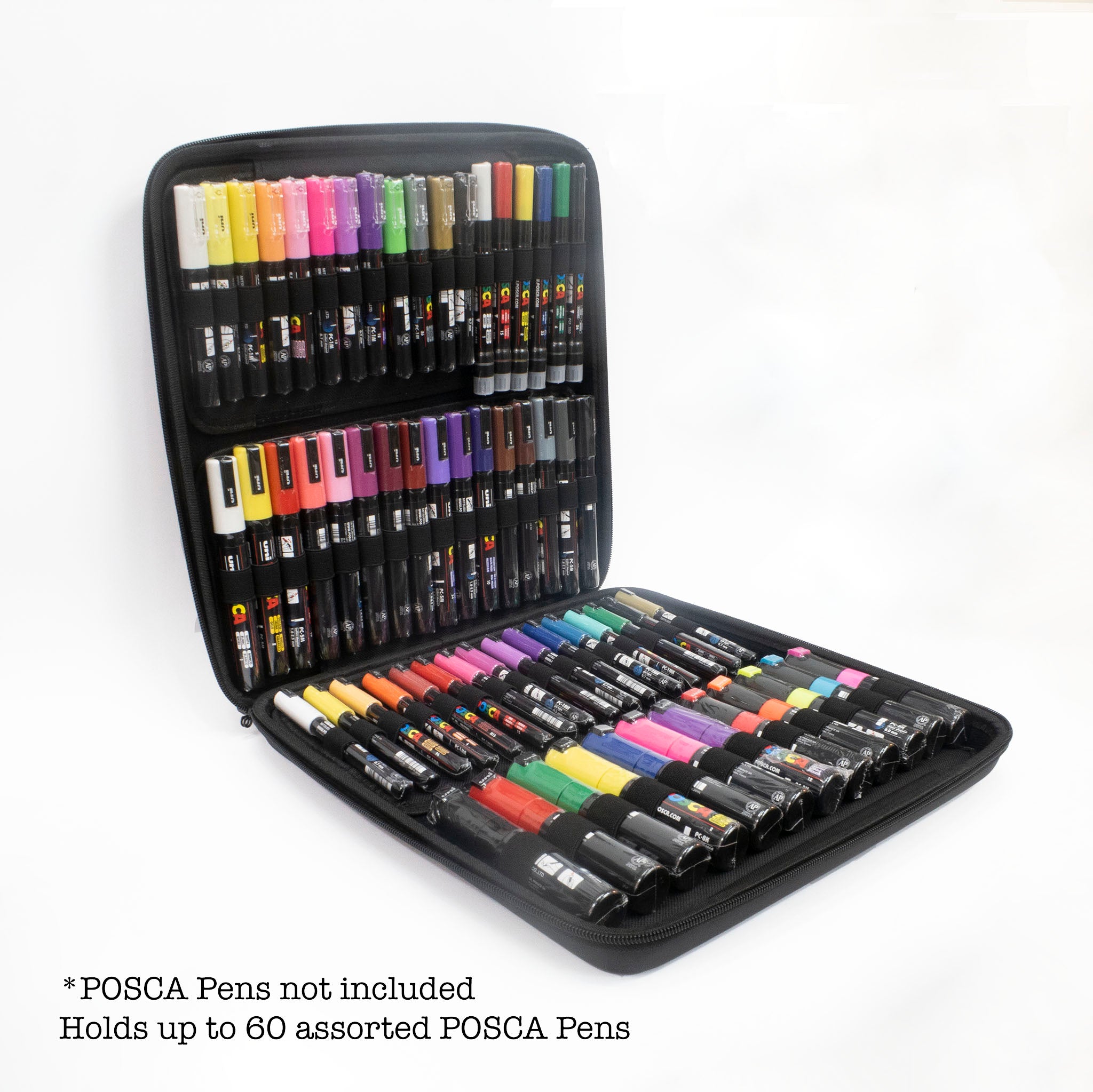 Posca Backpack Posca Large Hardshell Storage Case (Holds up to 60 assorted Markers ...
