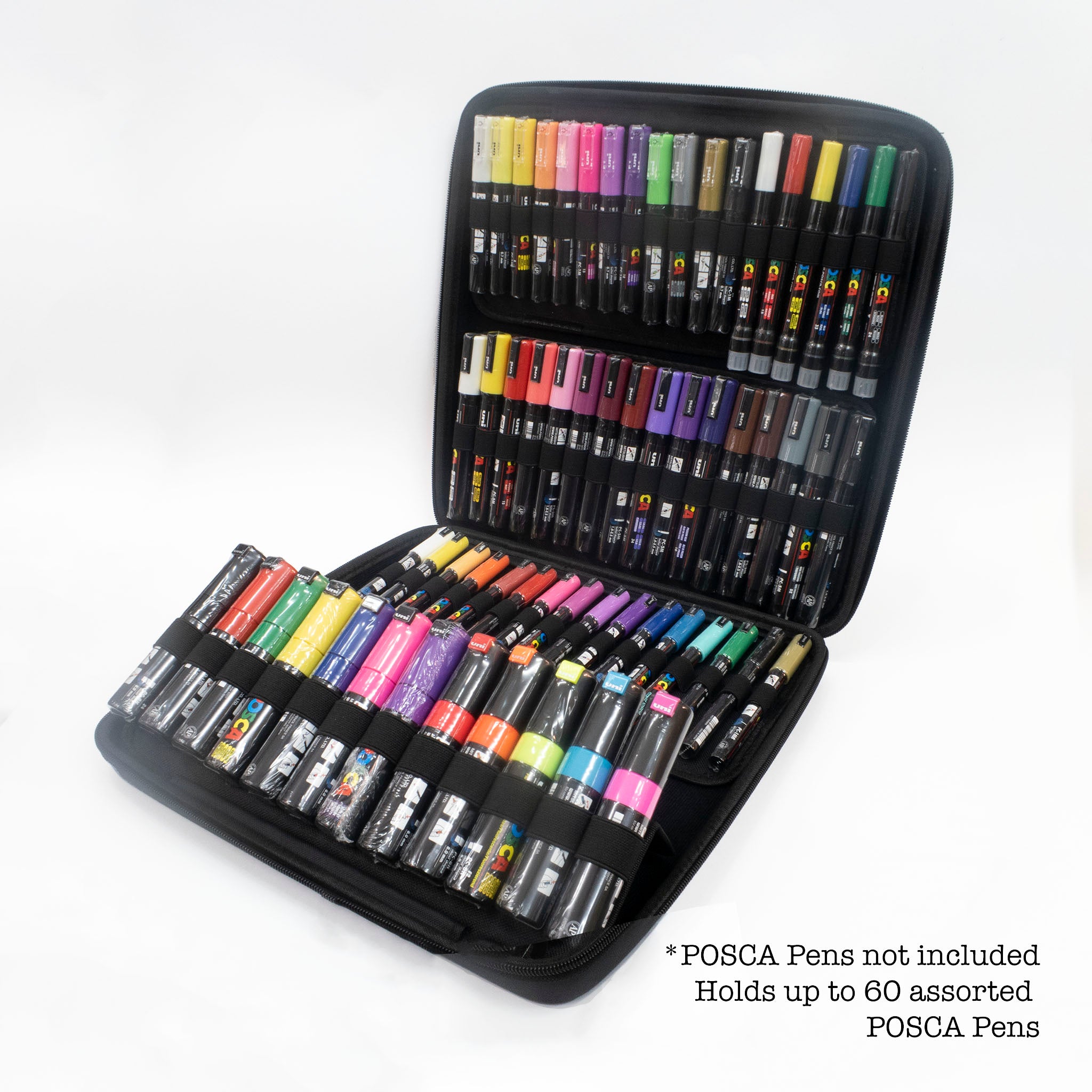 Posca Backpack Posca Large Hardshell Storage Case (Holds up to 60 assorted Markers ...