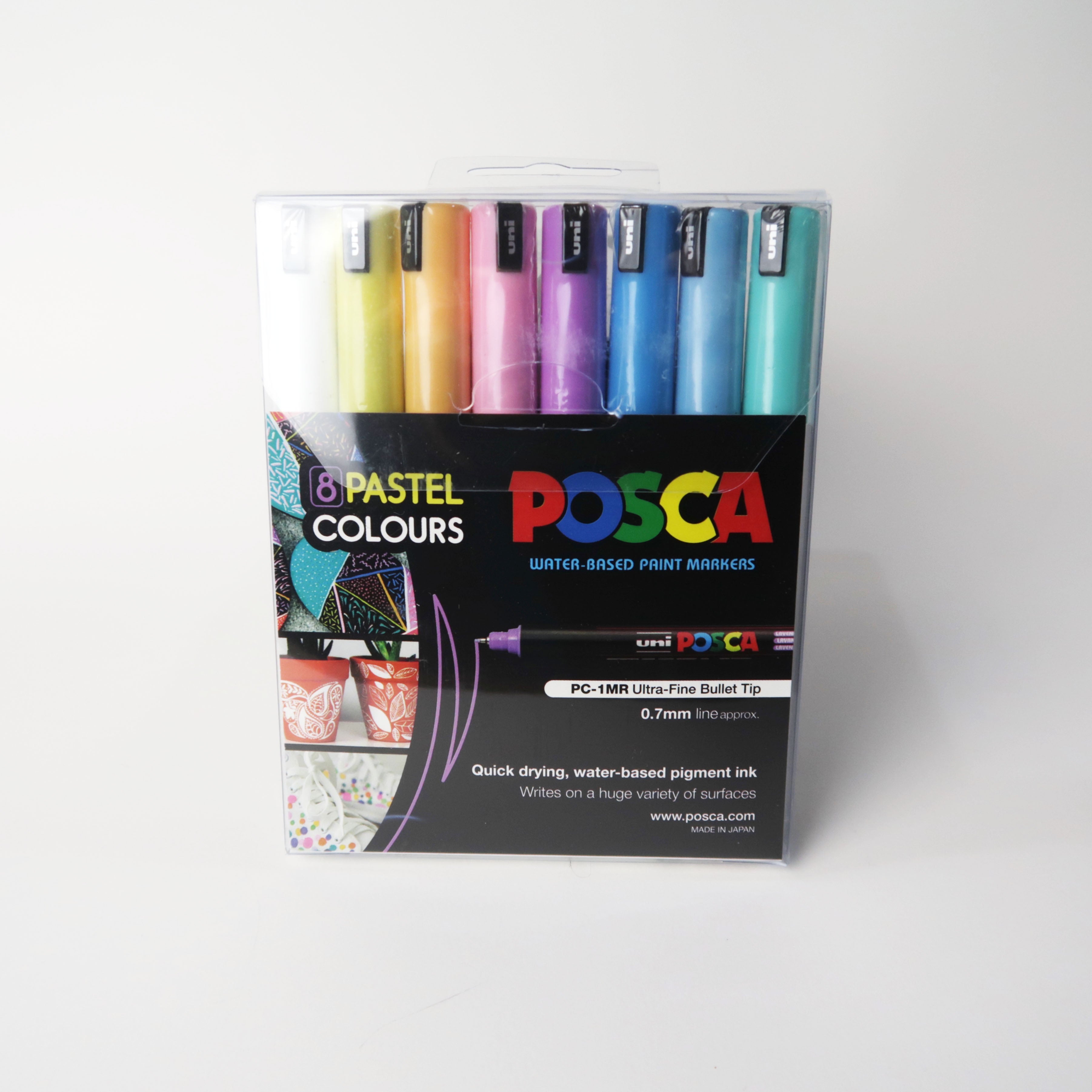 Posca PC-1MR Ultra Fine Pin Tip Pastel Pens Set of 8